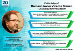 Visita del prof. Dr. Dmaso Vicente Blanco de la Universidad de Valladolid (Espaa)