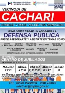 Defensa Pública Civil. Difusión atención descentralizada en Cacharí