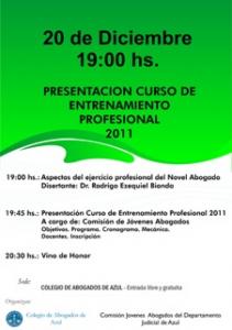 Presentacin del Curso de Entrenamiento Profesional 2011